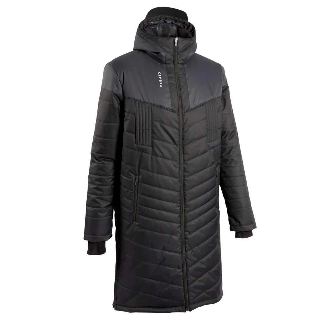 Adult Long Football Parka - Black