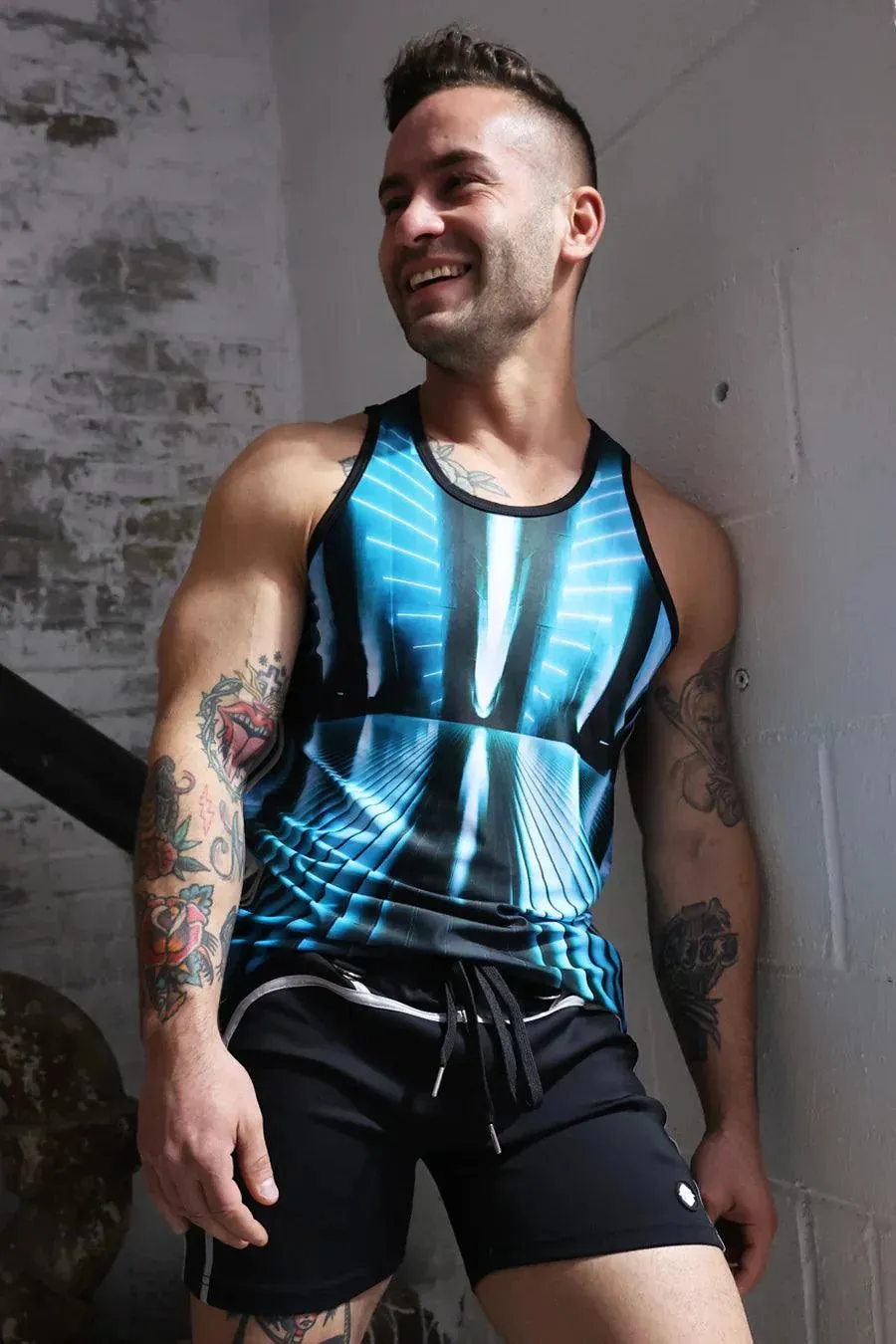 AKIRA TANK TOP AQUA BLUE