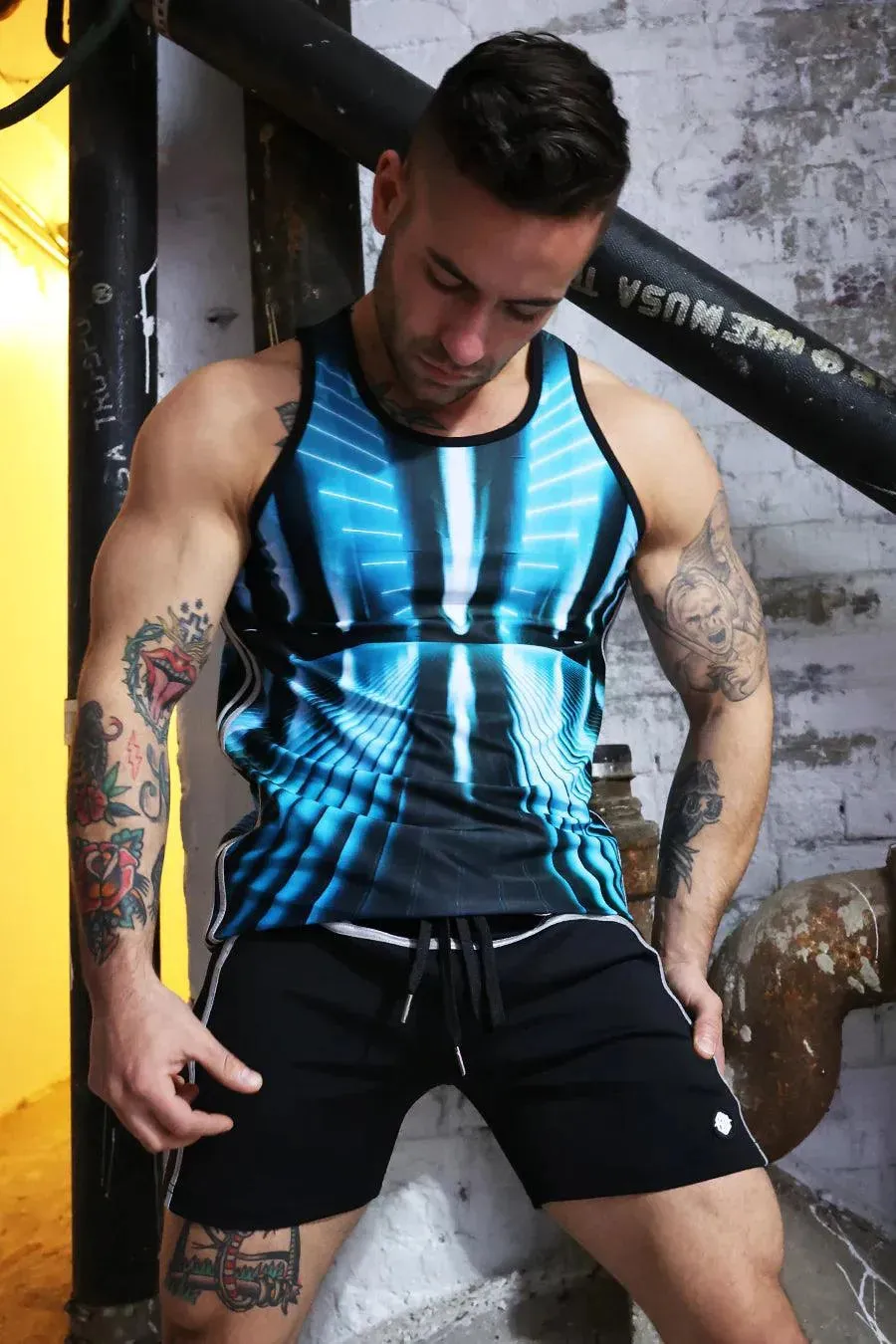 AKIRA TANK TOP AQUA BLUE