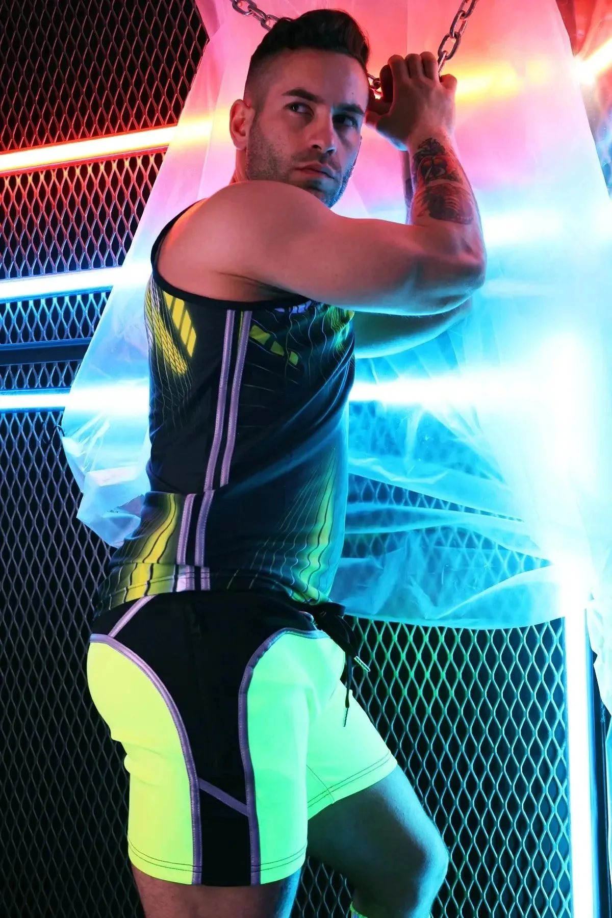 AKIRA TANK TOP NEON YELLOW