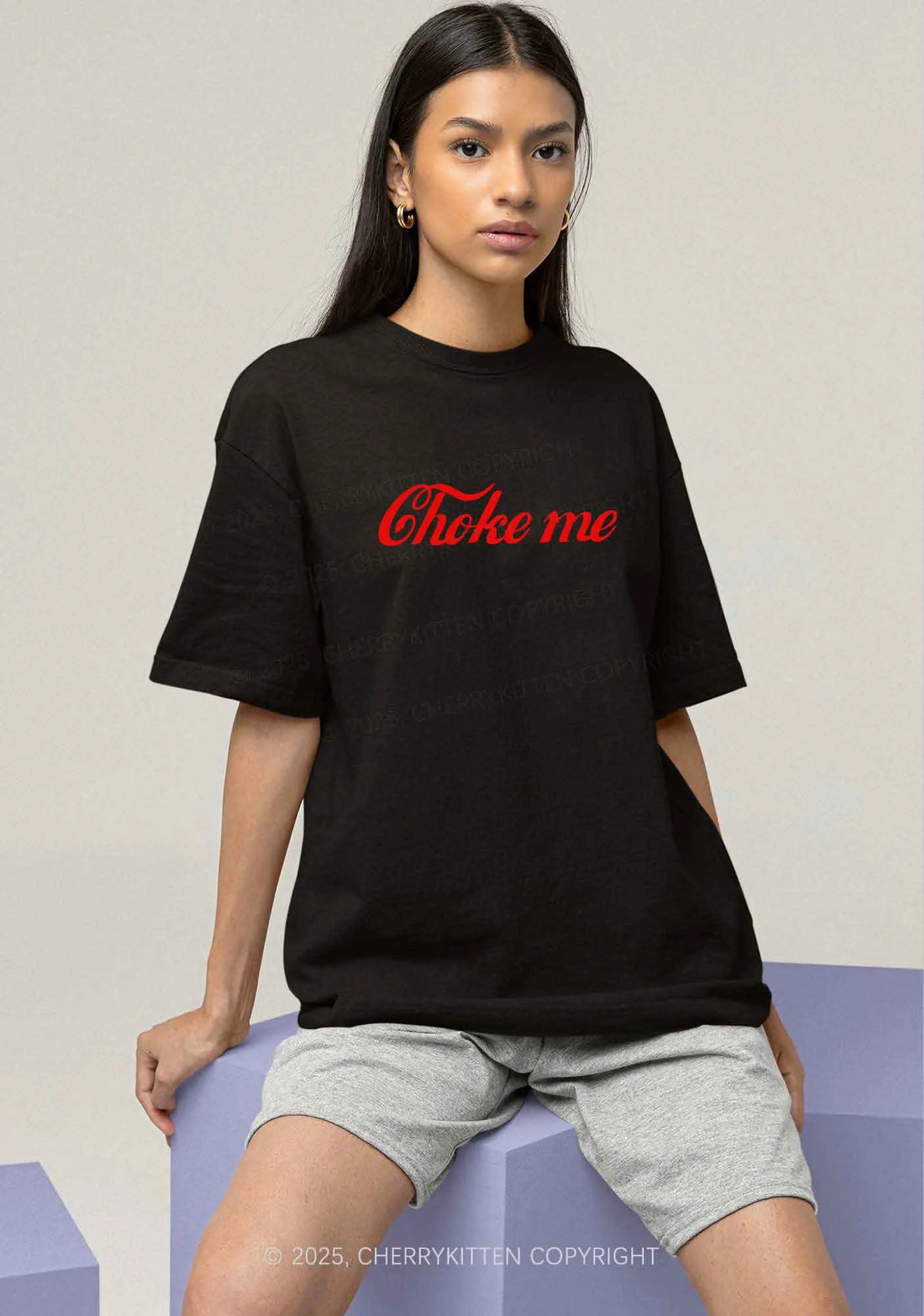 Choke Me Y2K Chunky Shirt Cherrykitten