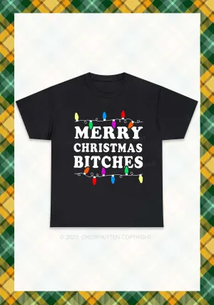 Christmas Colored Lights Chunky Shirt Cherrykitten