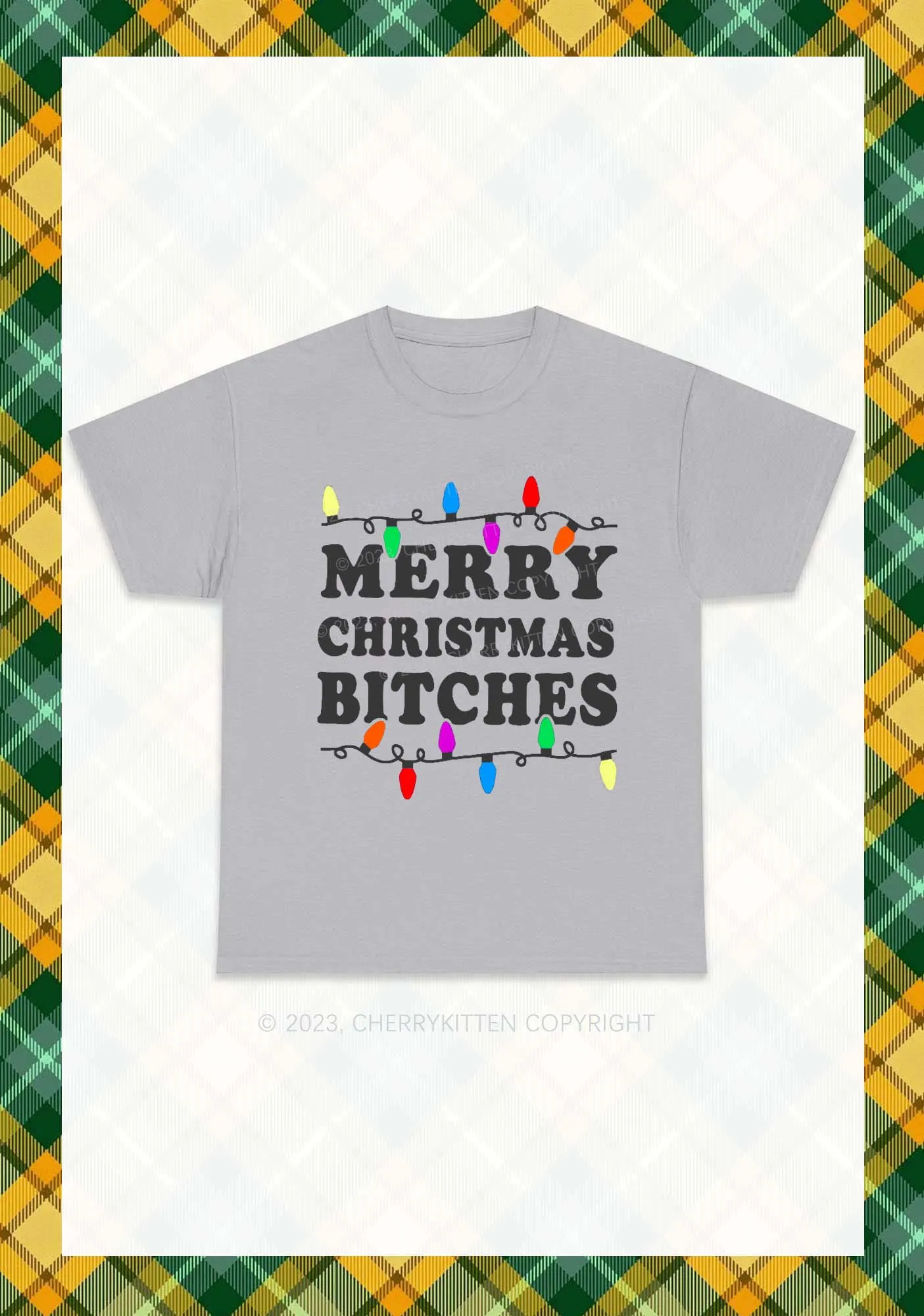 Christmas Colored Lights Chunky Shirt Cherrykitten
