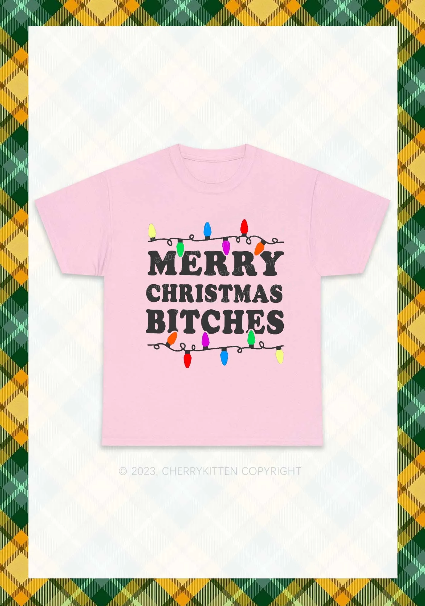 Christmas Colored Lights Chunky Shirt Cherrykitten