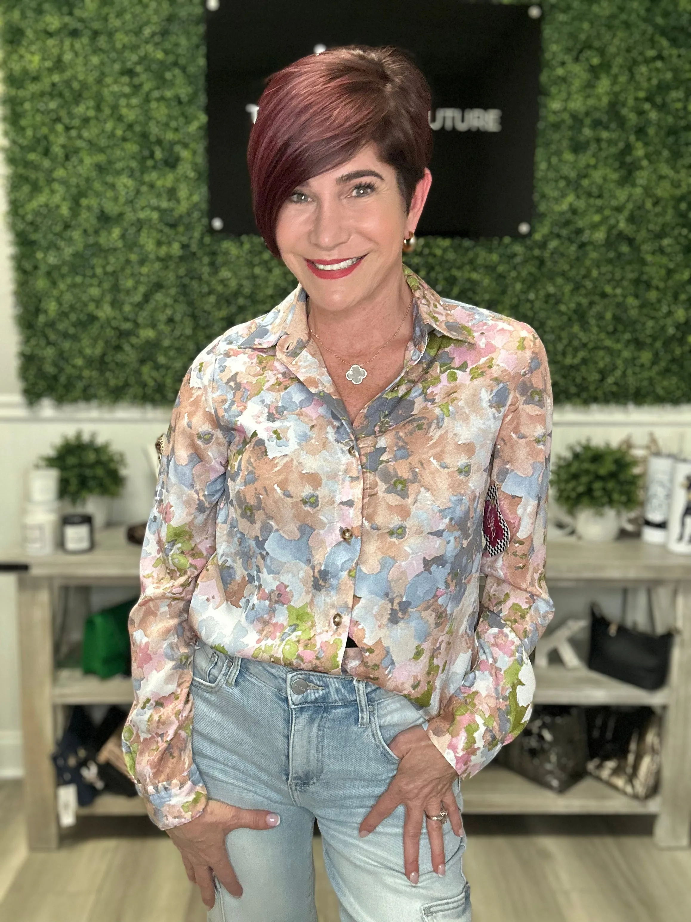 Floral Crepe Blouse
