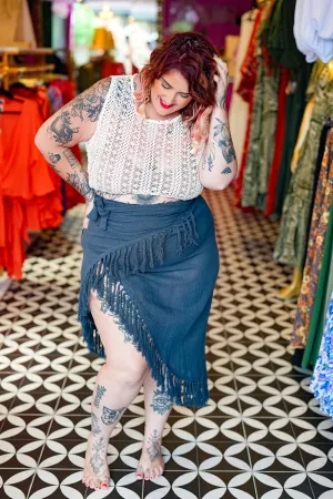 Hemp Sarong - Navy