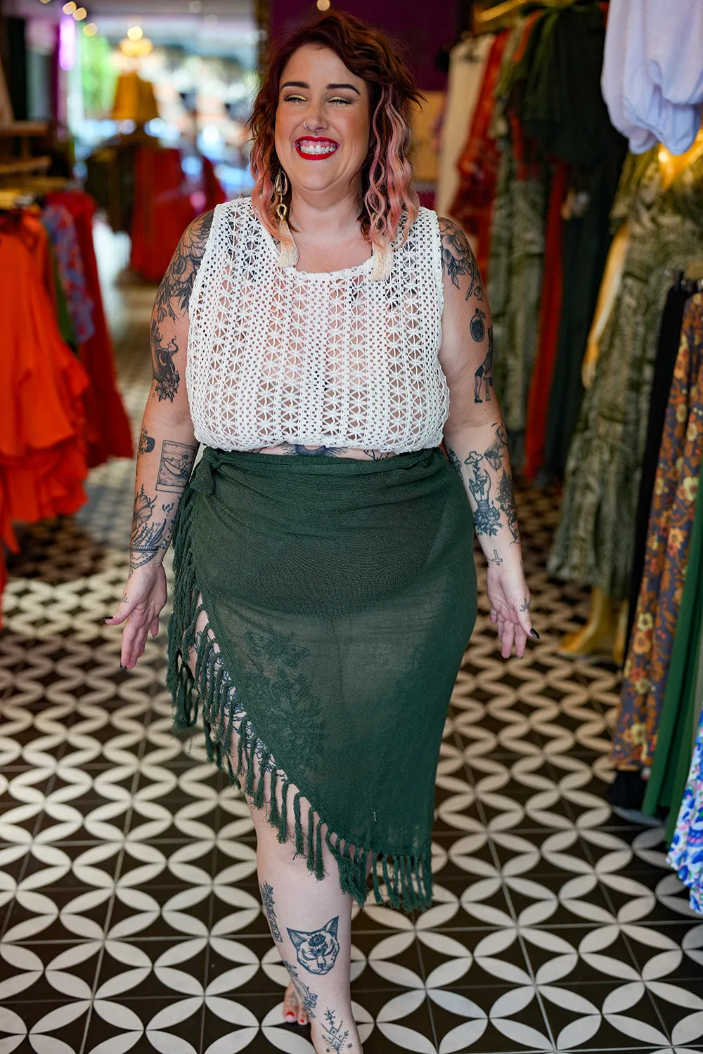 Hemp Sarong - Olive