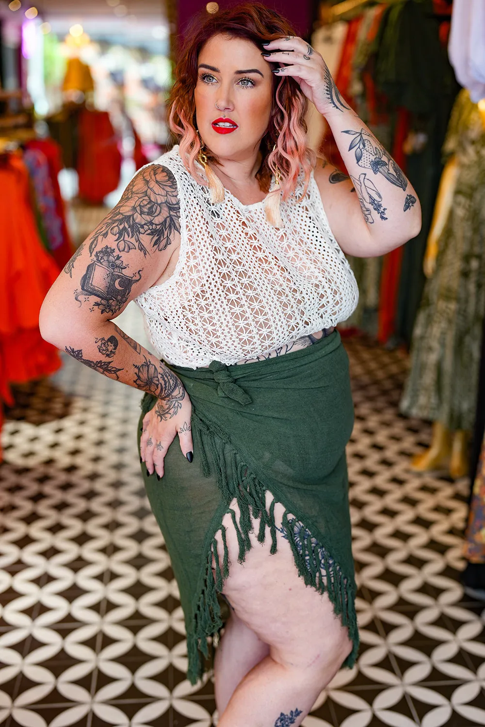 Hemp Sarong - Olive