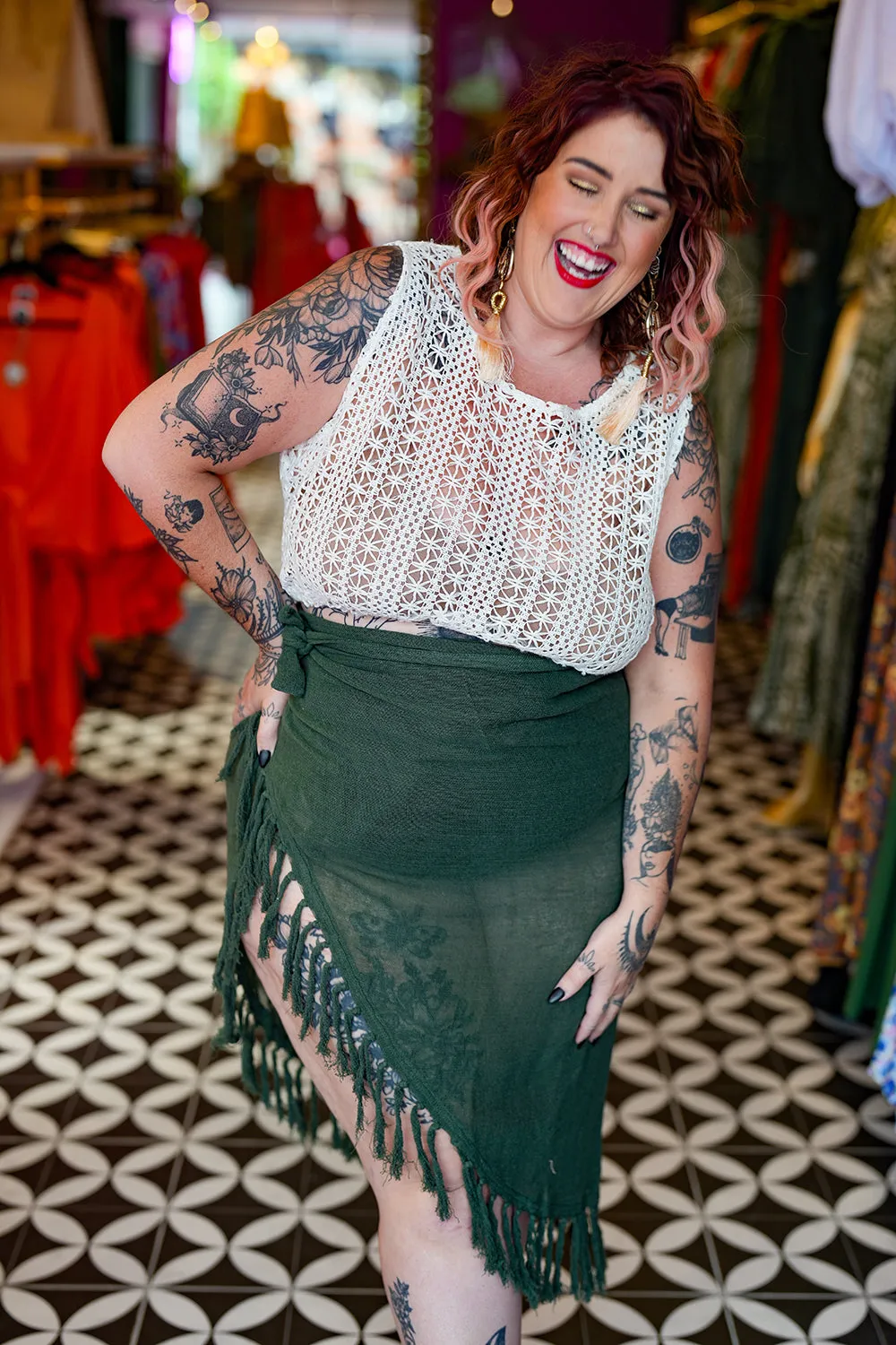 Hemp Sarong - Olive
