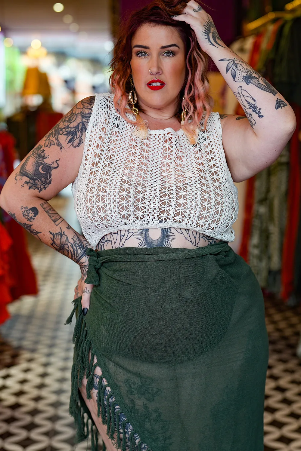 Hemp Sarong - Olive