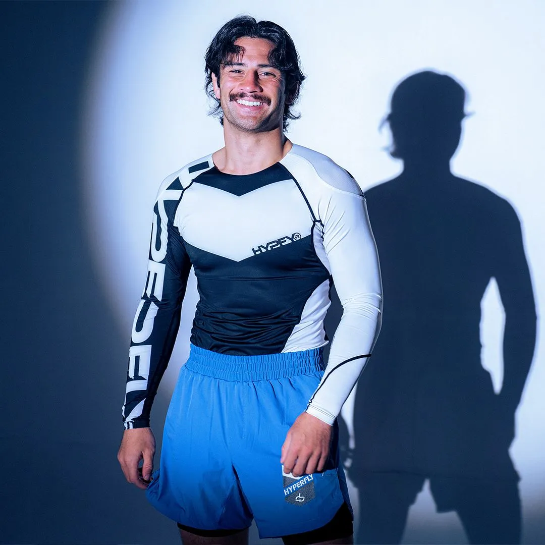 Icon Combat Shorts Black with Blue