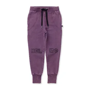 Minti Fancy Hello Trackies - Muted Purple Wash