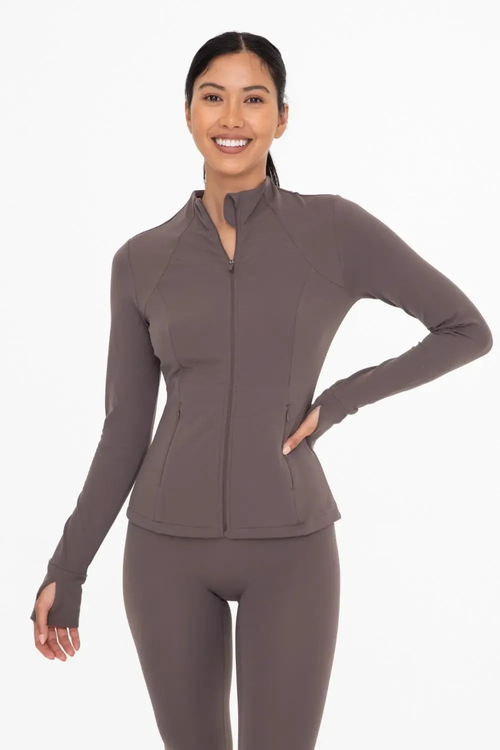 Mono B Fleece-Lined Slim Fit Active Jacket – Warmth, Style & Performance for Cold-Weather Workouts and Layering
