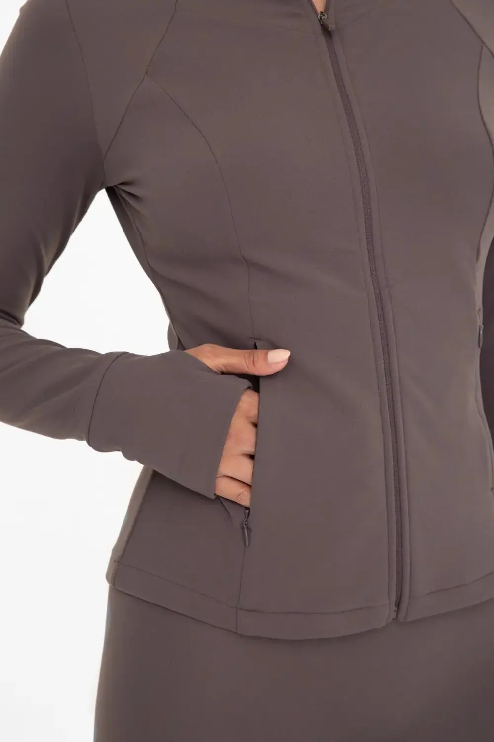 Mono B Fleece-Lined Slim Fit Active Jacket – Warmth, Style & Performance for Cold-Weather Workouts and Layering