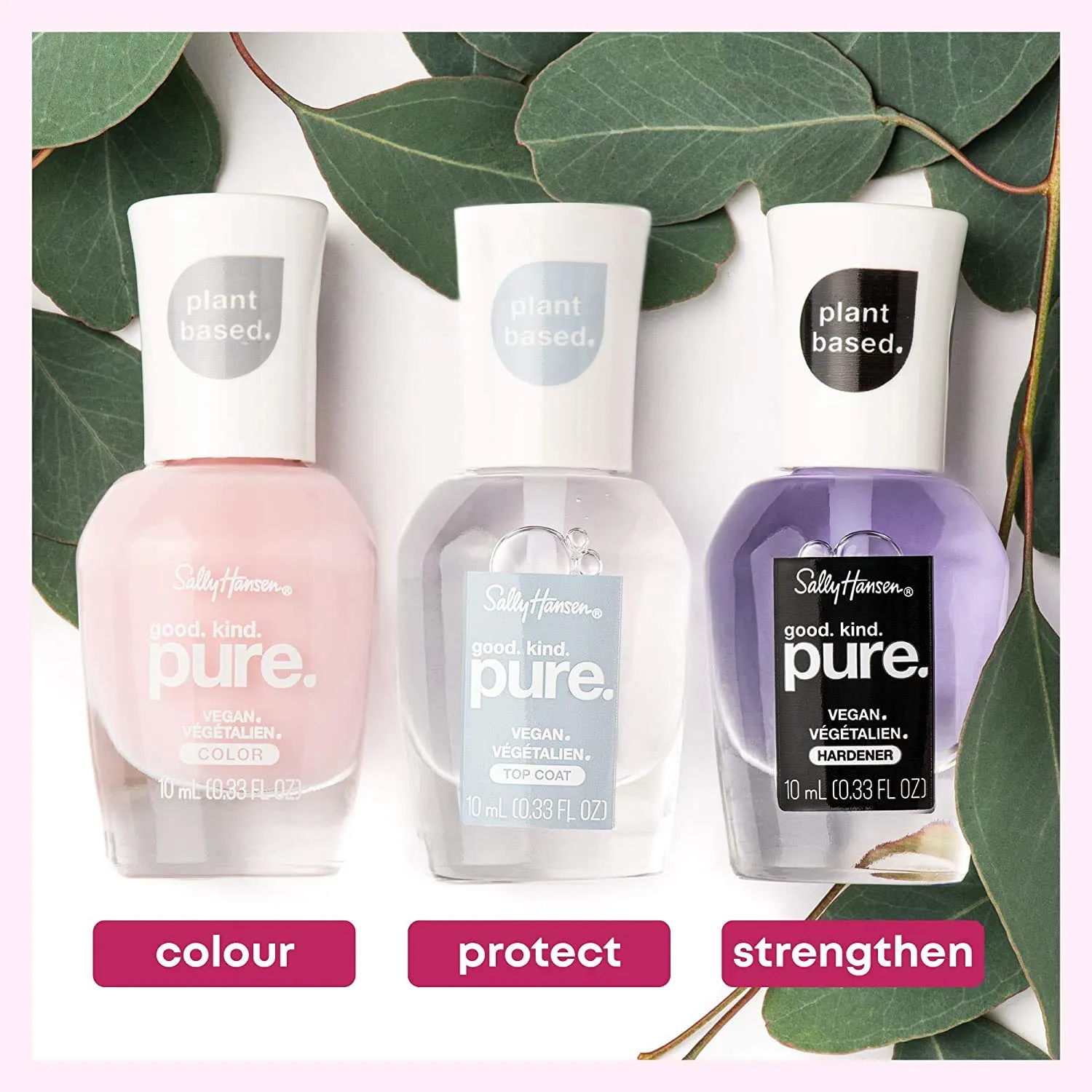 Sally Hansen - Good Kind Pure Vegan Nail Polish, Coral Calm, 0.33 fl Oz, Packaging May Vary