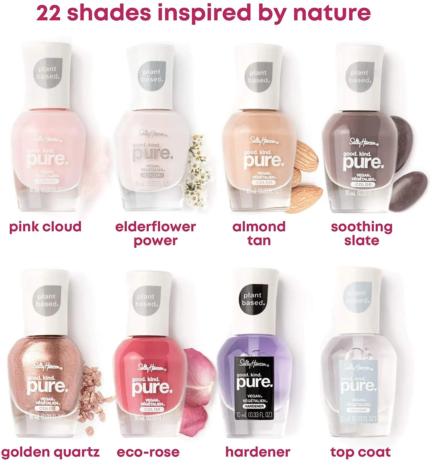 Sally Hansen - Good Kind Pure Vegan Nail Polish, Coral Calm, 0.33 fl Oz, Packaging May Vary