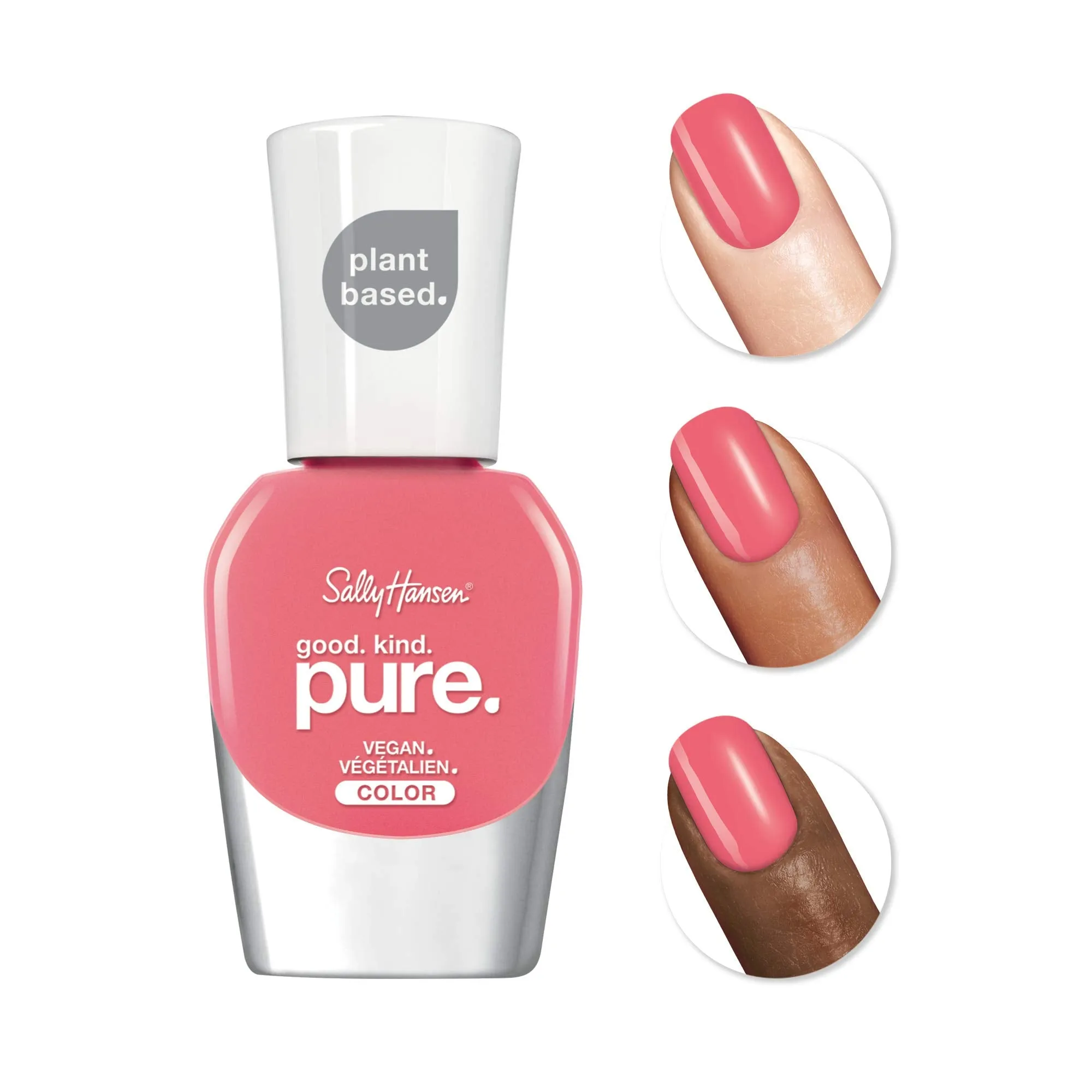 Sally Hansen - Good Kind Pure Vegan Nail Polish, Coral Calm, 0.33 fl Oz, Packaging May Vary