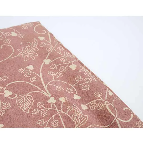 Vintage Haori Kimono Jacket Silk, Muted Pink, Maples, Classic Arabesque Pattern