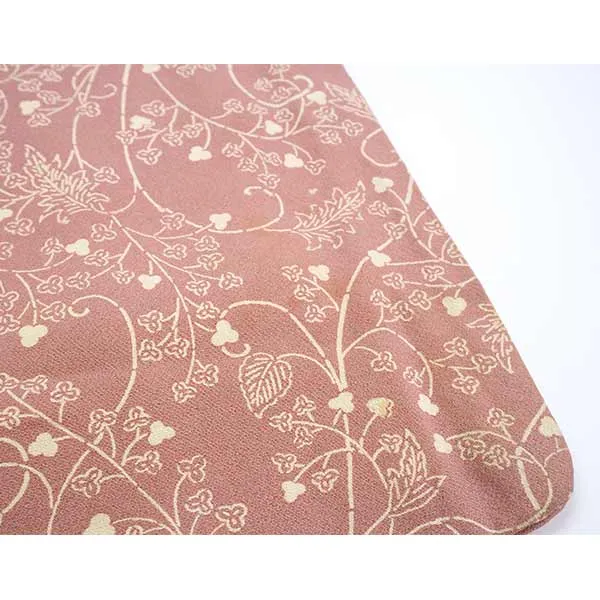 Vintage Haori Kimono Jacket Silk, Muted Pink, Maples, Classic Arabesque Pattern