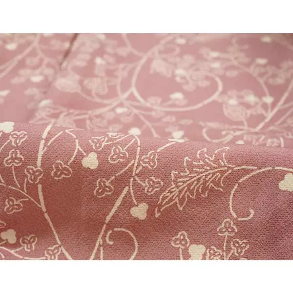 Vintage Haori Kimono Jacket Silk, Muted Pink, Maples, Classic Arabesque Pattern