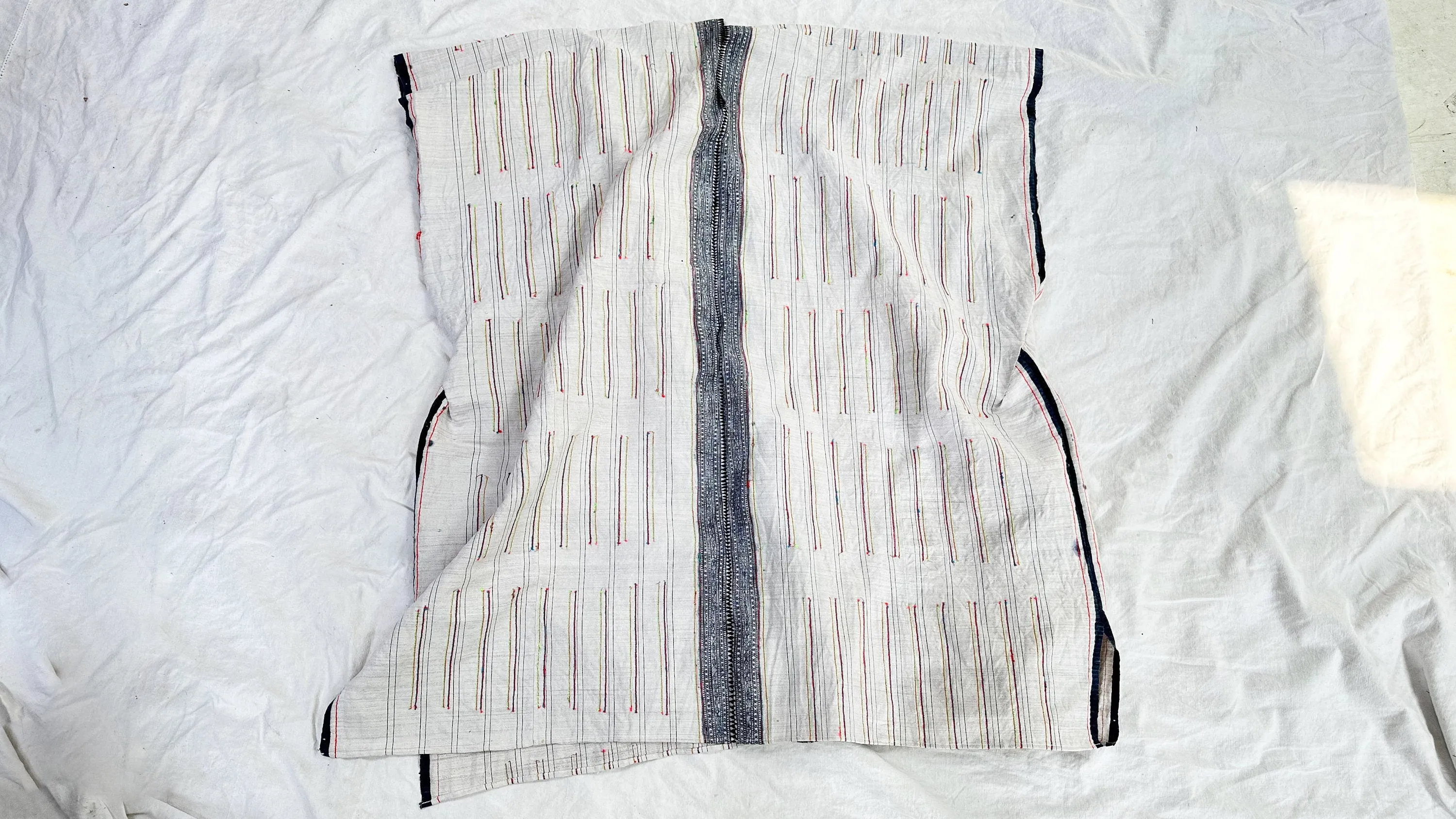 Vintage Hmong Hemp Linen Kaftan Dress
