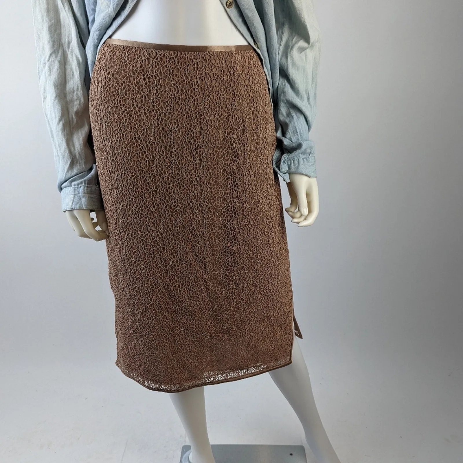 Worth Boucle Pencil Skirt 12
